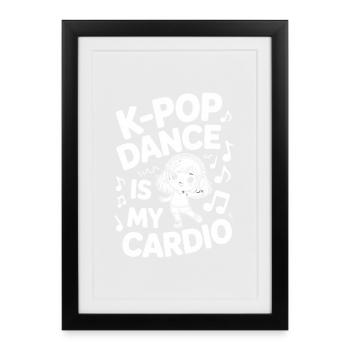 K-Pop Dance Funny Korea - Framed poster (27 × 37 cm) - black - Front