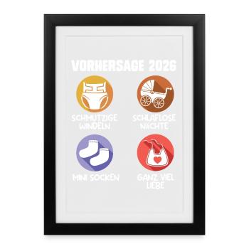 Soon Mom PREDICTION 2026 Funny - Framed poster (27 × 37 cm) - black - Front