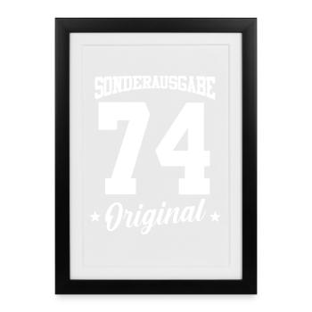 74 Birthday - Framed poster (27 × 37 cm) - black - Front