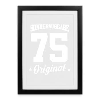 75 Anniversaire - Affiche encadrée (27 × 37 cm) - noir - Devant