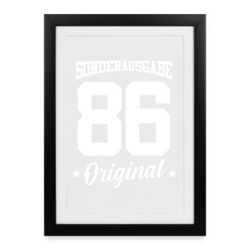 86 Anniversaire - Affiche encadrée (27 × 37 cm) - noir - Devant