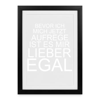 Avant de m’énerver, je préfère ne pas m’en soucier - Affiche encadrée (27 × 37 cm) - noir - Devant
