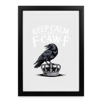 Crow Over Crown Keep Calm - Framed poster (27 × 37 cm) - black - Front
