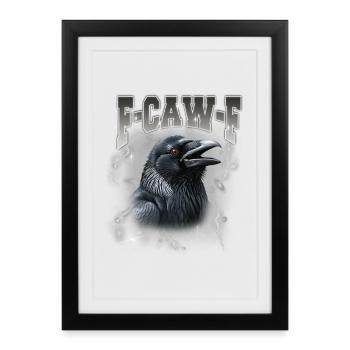 F-Caw-E Raven Storm Graphic - Framed poster (27 × 37 cm) - black - Front