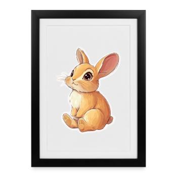 Hare - Framed poster (27 × 37 cm) - black - Front
