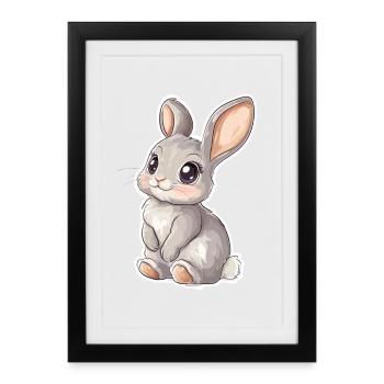 Hare - Framed poster (27 × 37 cm) - black - Front
