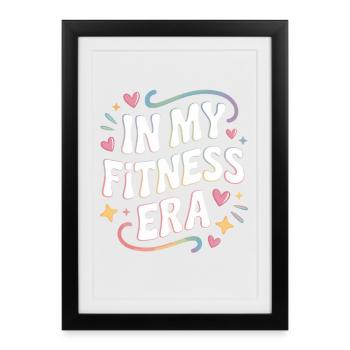 À mon époque de remise en forme musculation entraînement de motivation - Affiche encadrée (27 × 37 cm) - noir - Devant