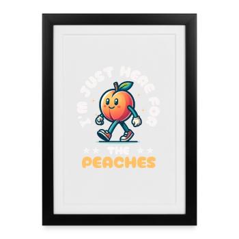 Peach Summer Fruit Peaches Fruit Delight - Framed poster (27 × 37 cm) - black - Front