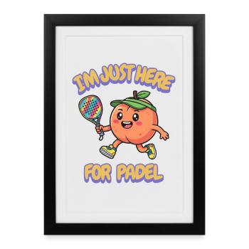 Pêche Paddle Cornichon Ball Cadeau Fruits Sports - Affiche encadrée (27 × 37 cm) - noir - Devant