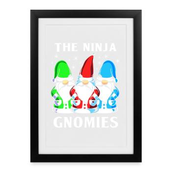 Gnome Ninja - Affiche encadrée (27 × 37 cm) - noir - Devant