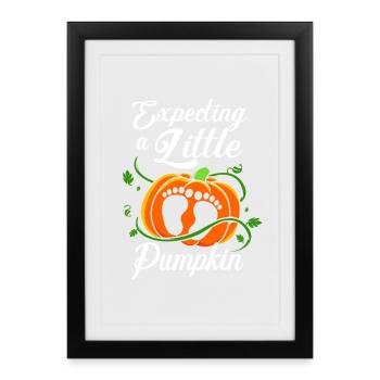 Sexe Révélation Halloween Papa en devenir - Affiche encadrée (27 × 37 cm) - noir - Devant
