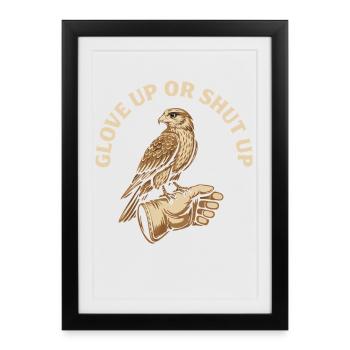 Gant Ou Tais-toi Vêtements De Fauconnerie - Affiche encadrée (27 × 37 cm) - noir - Devant