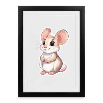 mouse - Framed poster (27 × 37 cm) - black - Front