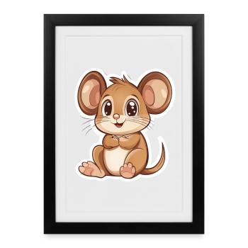 mouse - Framed poster (27 × 37 cm) - black - Front