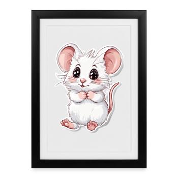 mouse - Framed poster (27 × 37 cm) - black - Front
