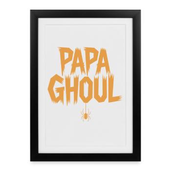 Papa Ghoul Spider Pendant - Framed poster (27 × 37 cm) - black - Front
