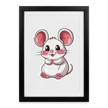 mouse - Framed poster (27 × 37 cm) - black - Front