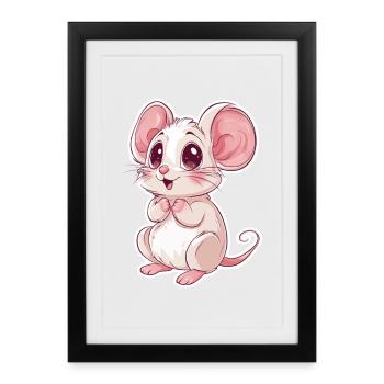 mouse - Framed poster (27 × 37 cm) - black - Front