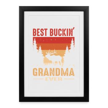 Hunter Grandma Gifts Hunting Hunting Hunter Exam - Framed poster (27 × 37 cm) - black - Front