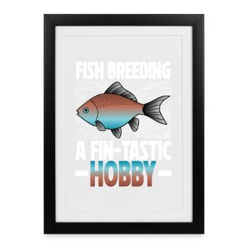 Fischzüchter Aquarianer Fischzucht - Gerahmtes Poster (27 × 37 cm) - Schwarz - Vorne