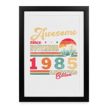 Novembre 1985 Anniversaire Novembre 1985 - Affiche encadrée (27 × 37 cm) - noir - Devant