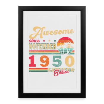 Novembre 1950 Jubilé Novembre 1950 Novembre - Affiche encadrée (27 × 37 cm) - noir - Devant