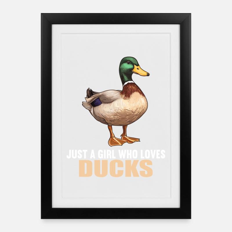 Canards Canard - Affiche encadrée (27 × 37 cm) - noir