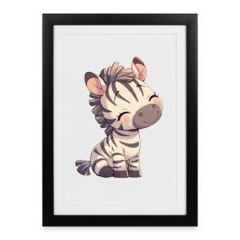 Zebras Zebra - Framed poster (27 × 37 cm) - black - Front