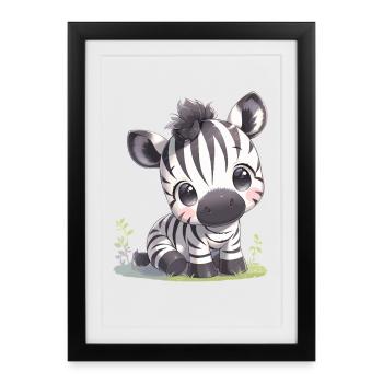 Zebras Zebra - Framed poster (27 × 37 cm) - black - Front