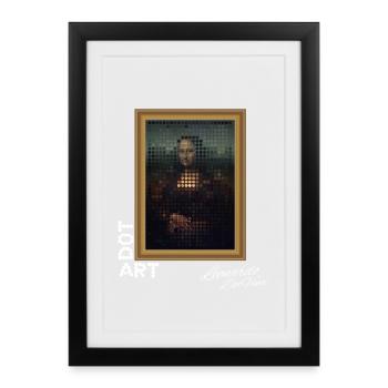 Mona Lisa Dots - Framed poster (27 × 37 cm) - black - Front
