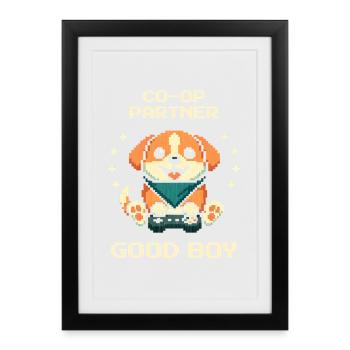 Co-op Partner: Good Boy | Dog buddy - Framed poster (27 × 37 cm) - black - Front