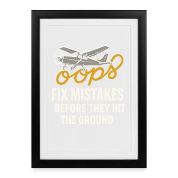 Flight Instructor Cfi Pilot Aviation Instructor - Framed poster (27 × 37 cm) - black - Front
