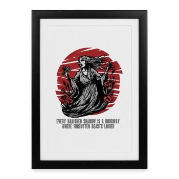 Créatures mythologiques Banshee - Affiche encadrée (27 × 37 cm) - noir - Devant