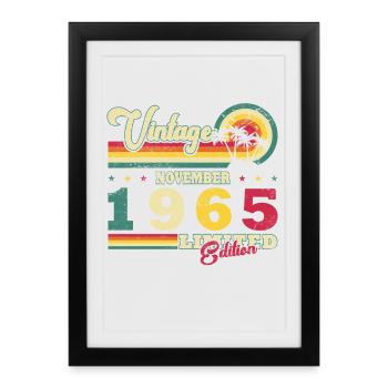 Novembre 1965 Cadeau d’anniversaire. Novembre 1965 - Affiche encadrée (27 × 37 cm) - noir - Devant