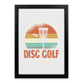 Retro Disc Golf Is Important - Framed poster (27 × 37 cm) - black - Front
