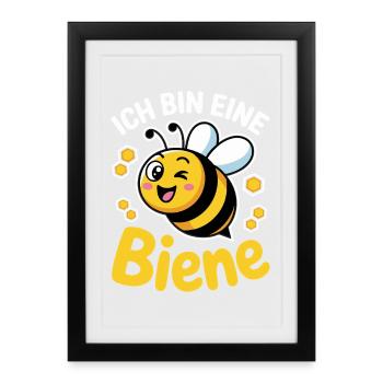 Costume de carnaval Je suis une abeille - Affiche encadrée (27 × 37 cm) - noir - Devant