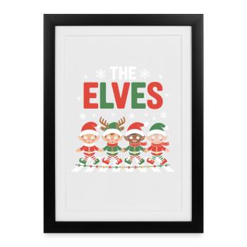 Die Elfen Festzug - Gerahmtes Poster (27 × 37 cm) - Schwarz - Vorne