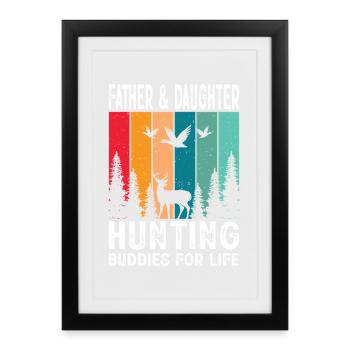 Hunter Gift Hunting Hunting Hunter Exam - Framed poster (27 × 37 cm) - black - Front