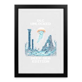 DLC Débloqué : Édition Mer Profonde | Méduse - Affiche encadrée (27 × 37 cm) - noir - Devant