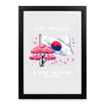 K-Pop Rhythm Bonus | Korea Music - Framed poster (27 × 37 cm) - black - Front