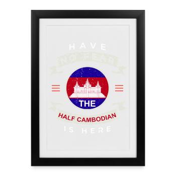 Cambodia Cambodians - Framed poster (27 × 37 cm) - black - Front