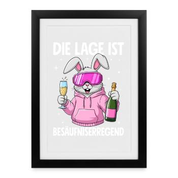 The situation is drunkenness - Framed poster (27 × 37 cm) - black - Front