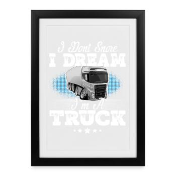 Truck Driver - Framed poster (27 × 37 cm) - black - Front