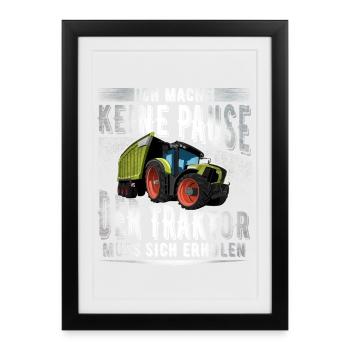 Landwirt - Gerahmtes Poster (27 × 37 cm) - Schwarz - Vorne