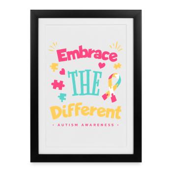 La neurodiversité est mon superpouvoir - Affiche encadrée (27 × 37 cm) - noir - Devant