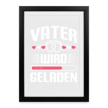 FUTUR PÈRE EST INVITÉ Paternité Drôle - Affiche encadrée (27 × 37 cm) - noir - Devant