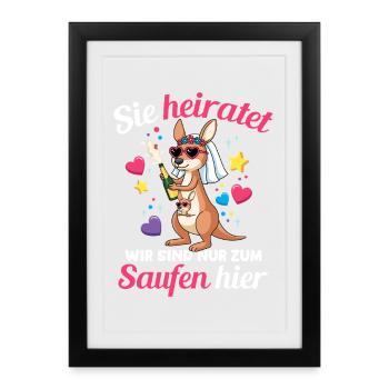 Bachelorette Party Wedding Bride Maid of Honor - Framed poster (27 × 37 cm) - black - Front