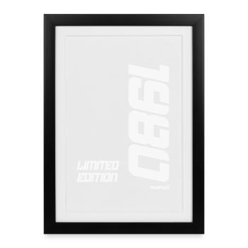 Limited Edition 1980 - Gerahmtes Poster (27 × 37 cm) - Schwarz - Vorne