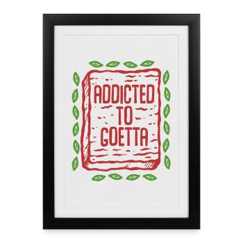 Saucisse de Goetta - Affiche encadrée (27 × 37 cm) - noir - Devant
