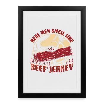 Beef Jerky Dried Meat Biltong Pemmican - Framed poster (27 × 37 cm) - black - Front